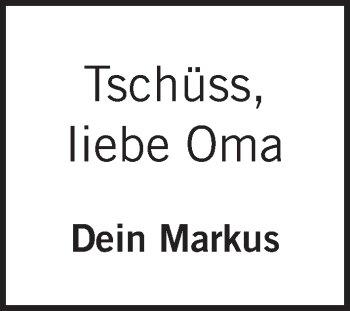 Traueranzeige von Babette Merkel von Der Bote